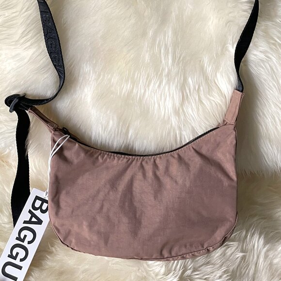 NWT Baggu Small Crescent Bag - Cocoa - Picture 1 of 6